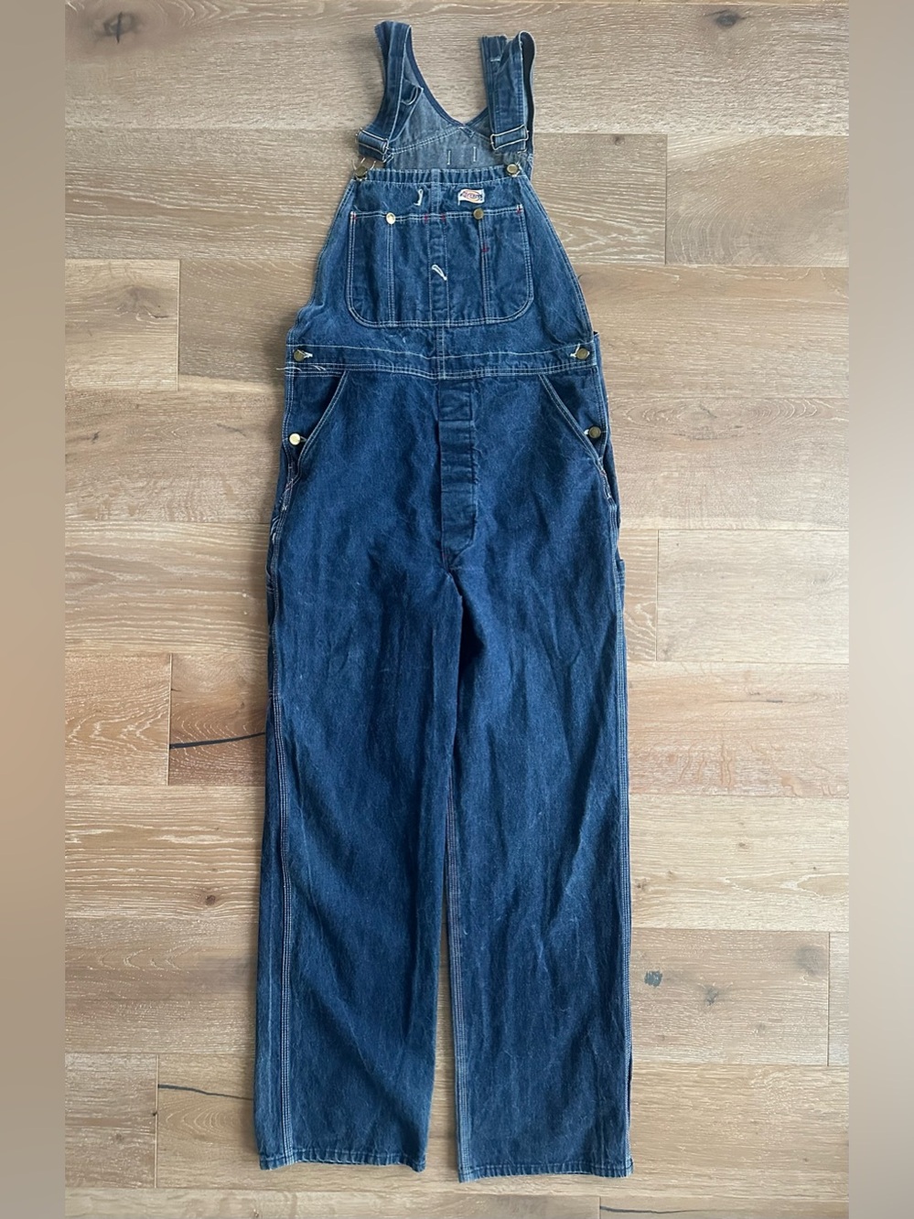 DICKIE’S Vintage White Label Denim Overalls 34 X 34